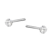 Cercei argint rodiat cu pietre 3mm DiAmanti 1CO3ER_W-DIA